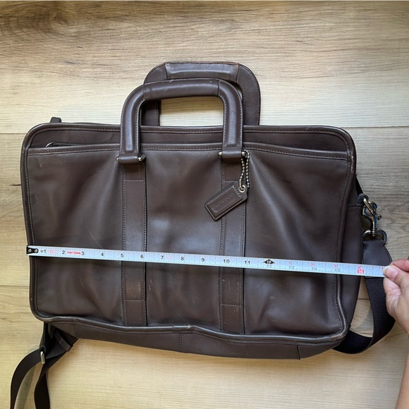 Coach 70662 Brown Leather Embassy Business Travel Portfolio Briefcase Bag - Picture 14 of 15